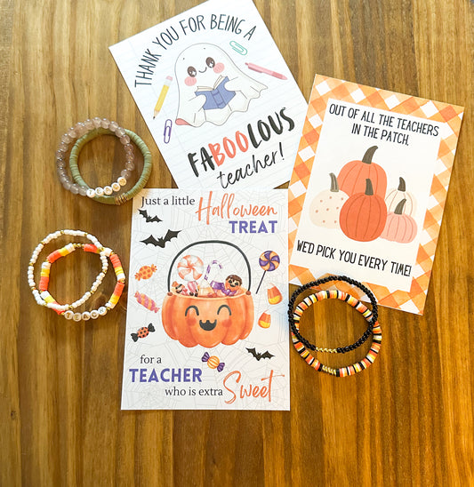 Halloween/Fall Teacher Bracelet Gift Set