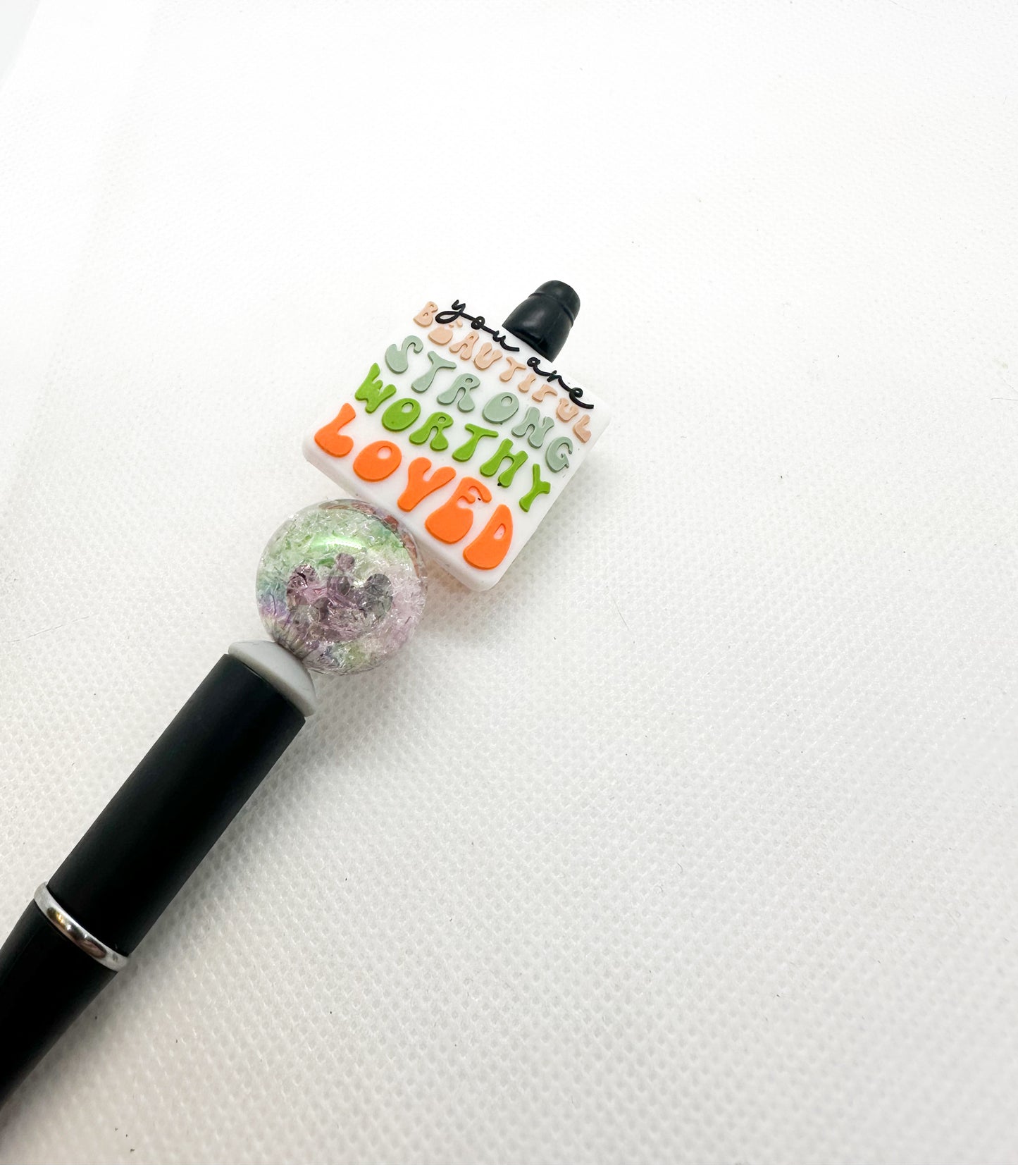 Beaded Pens - Inspirational - Motivational - You Are Loved - Good Vibes - Good Day - Grow - Enough