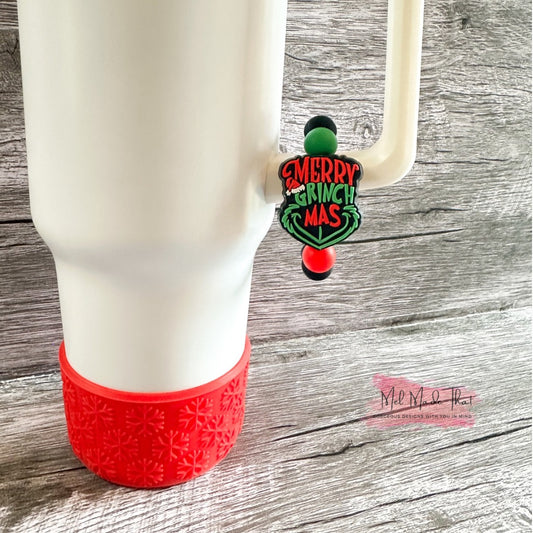 Merry Grinchmas Cup Charm/Luggage Tag