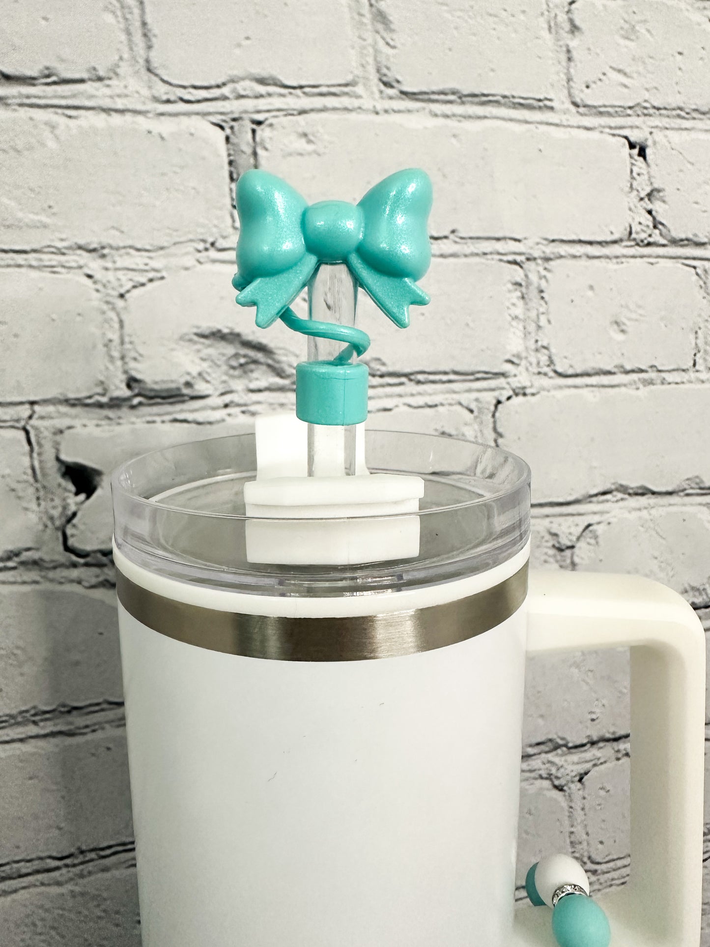 Turquoise Coquette Bows Tumbler Accessories