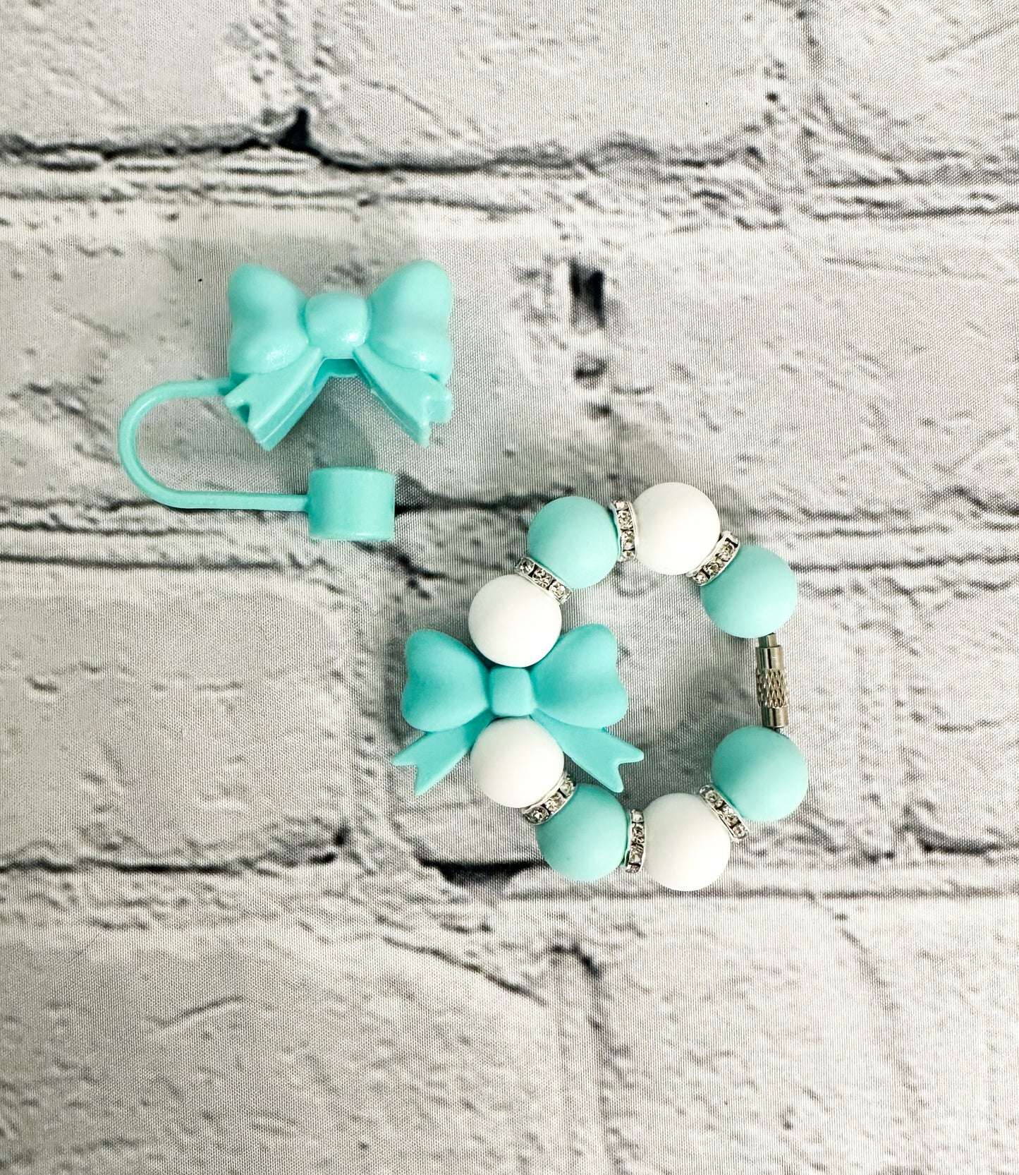 Turquoise Coquette Bows Tumbler Accessories