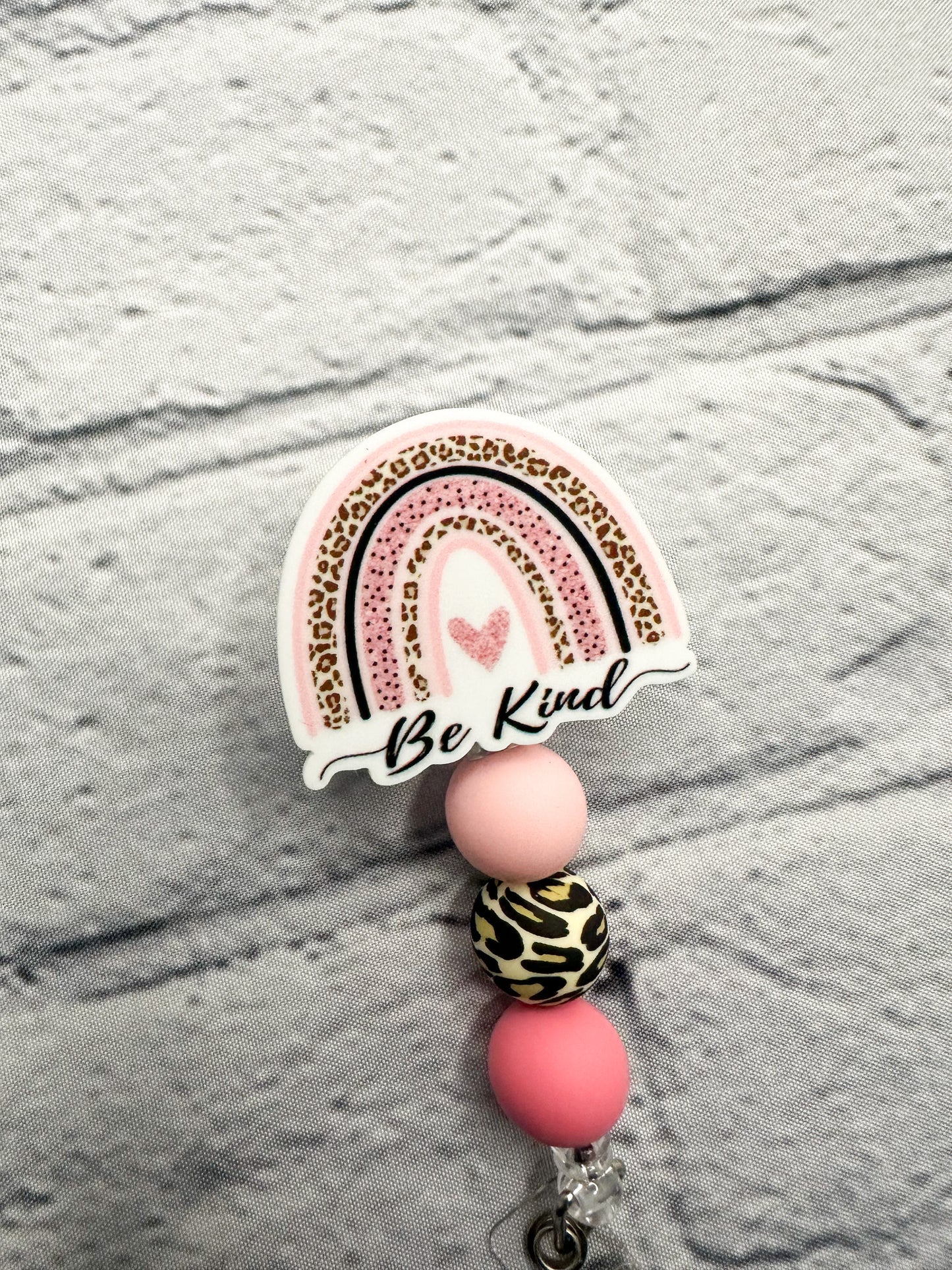 Be Kind - Leopard Rainbow - Badge Reel