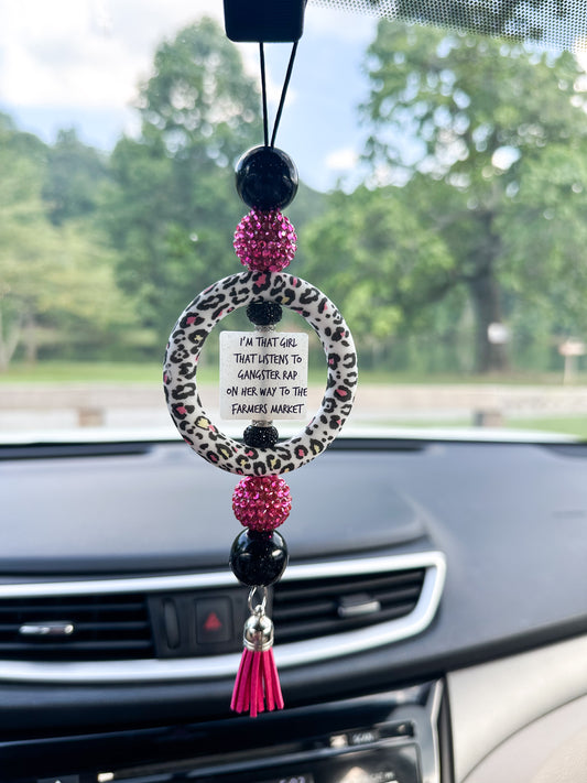 CAR CHARM | Girl who Listens to Rap on the Way to Farmers Market {for Rearview Mirror}