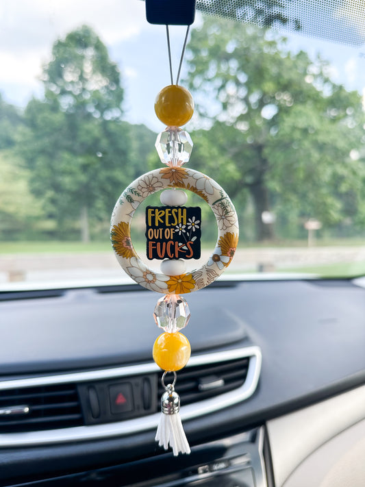 CAR CHARM | Fresh out of Fs {for Rearview Mirror}