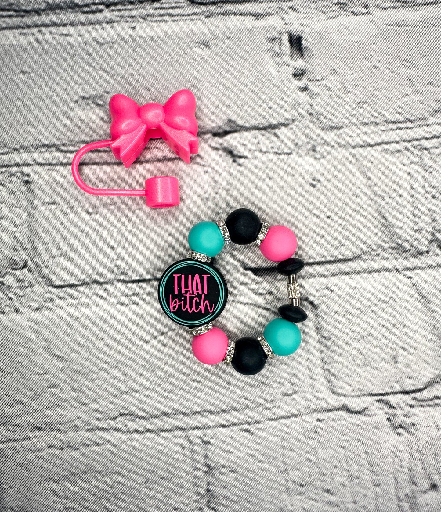 Hot Pink Opal Bows (Sassy) Tumbler Accessories