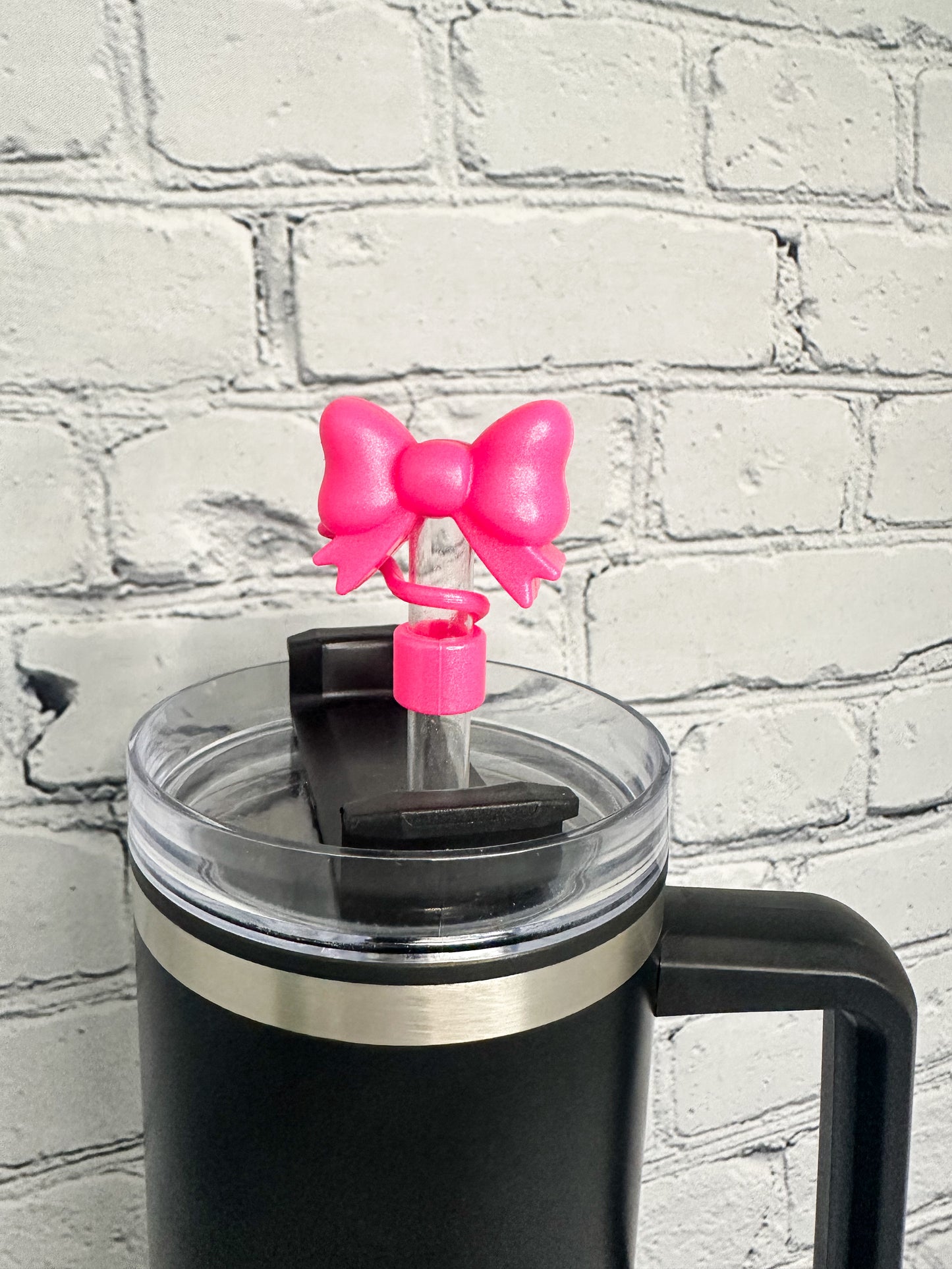 Hot Pink Opal Bows (Sassy) Tumbler Accessories