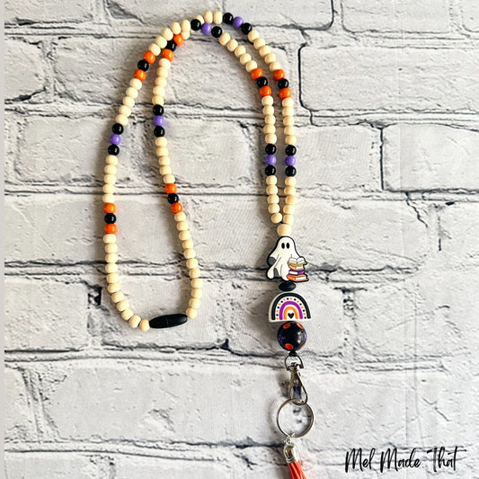 Ghost with Books - LANYARD
