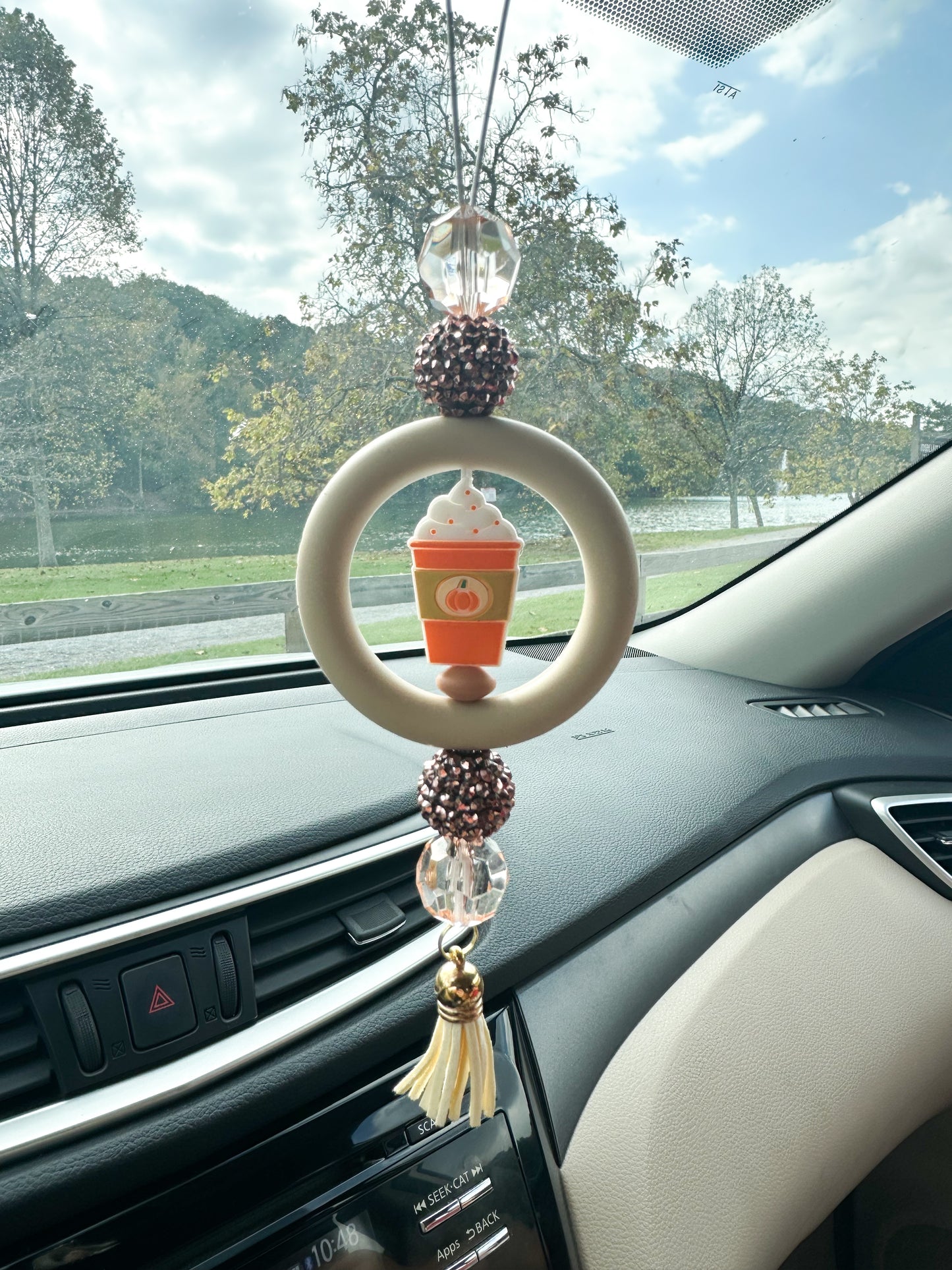 Pumpkin Spice Latte - CAR CHARM {for Rearview Mirror}