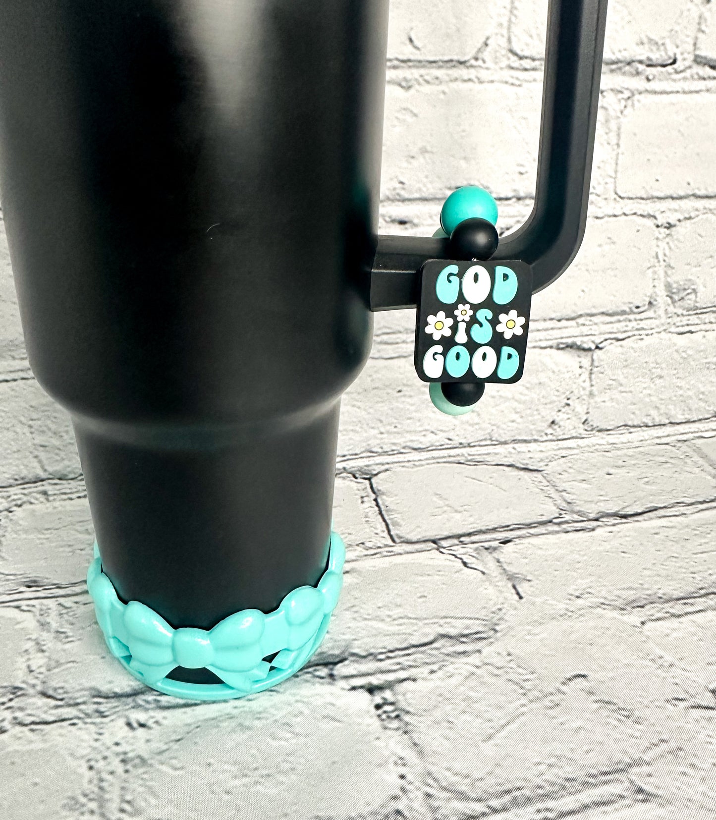 God is Good (blue) - Cup Charm