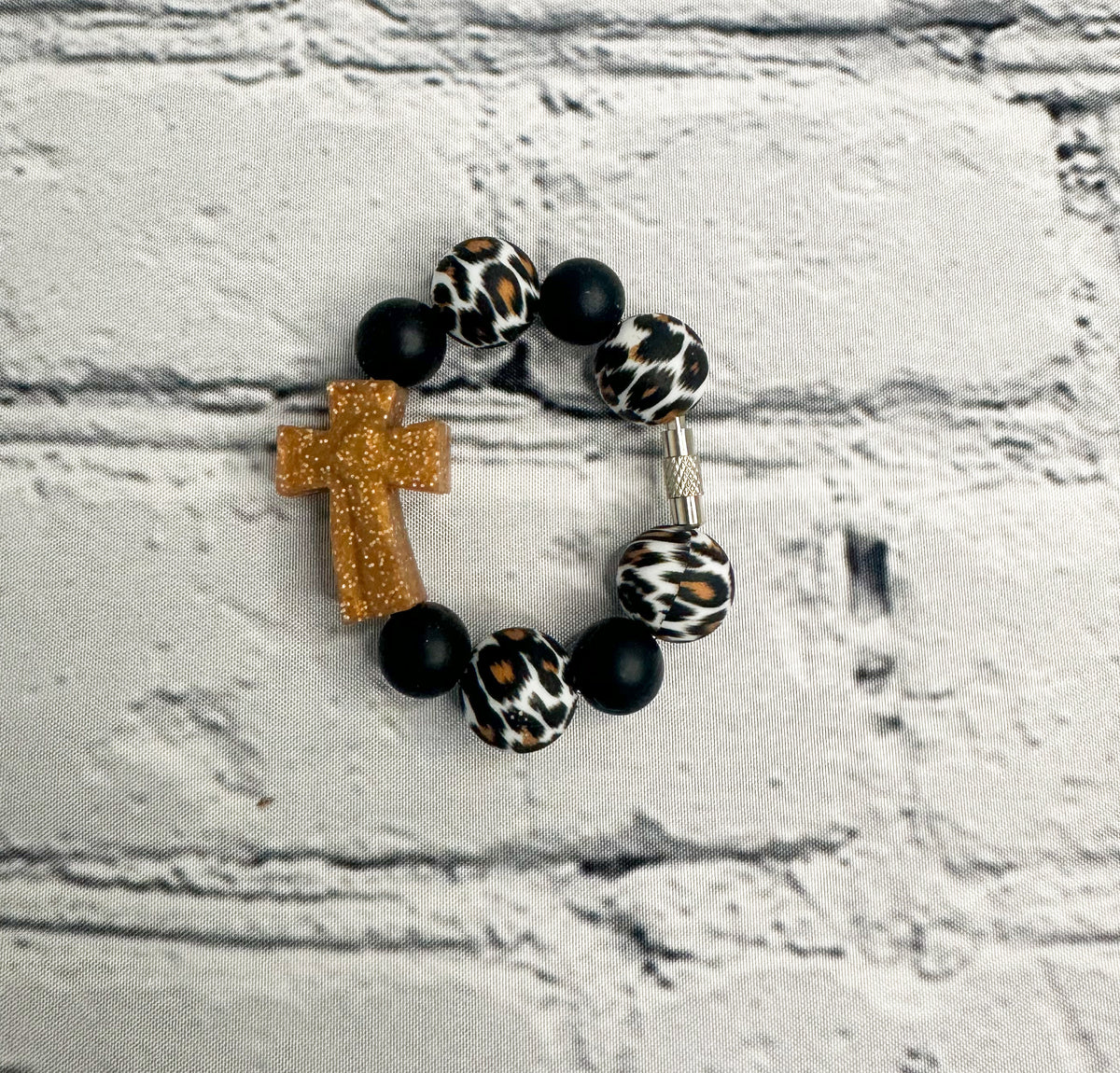 Brown Cross - Cup Charm