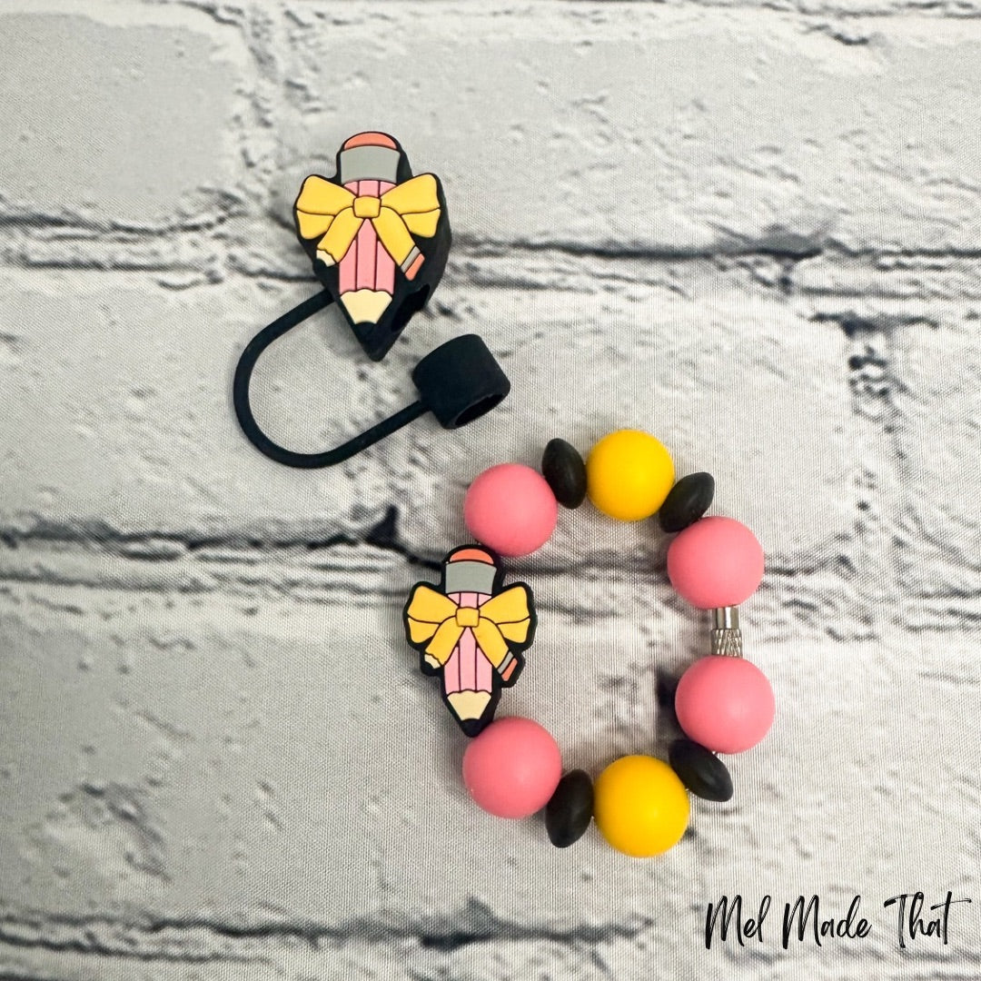 Teacher | Bows and Pencils | Tumbler Accessories