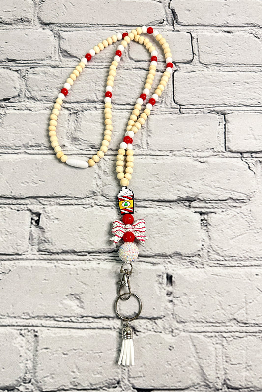 Christmas Tree Cake Bow - LANYARD