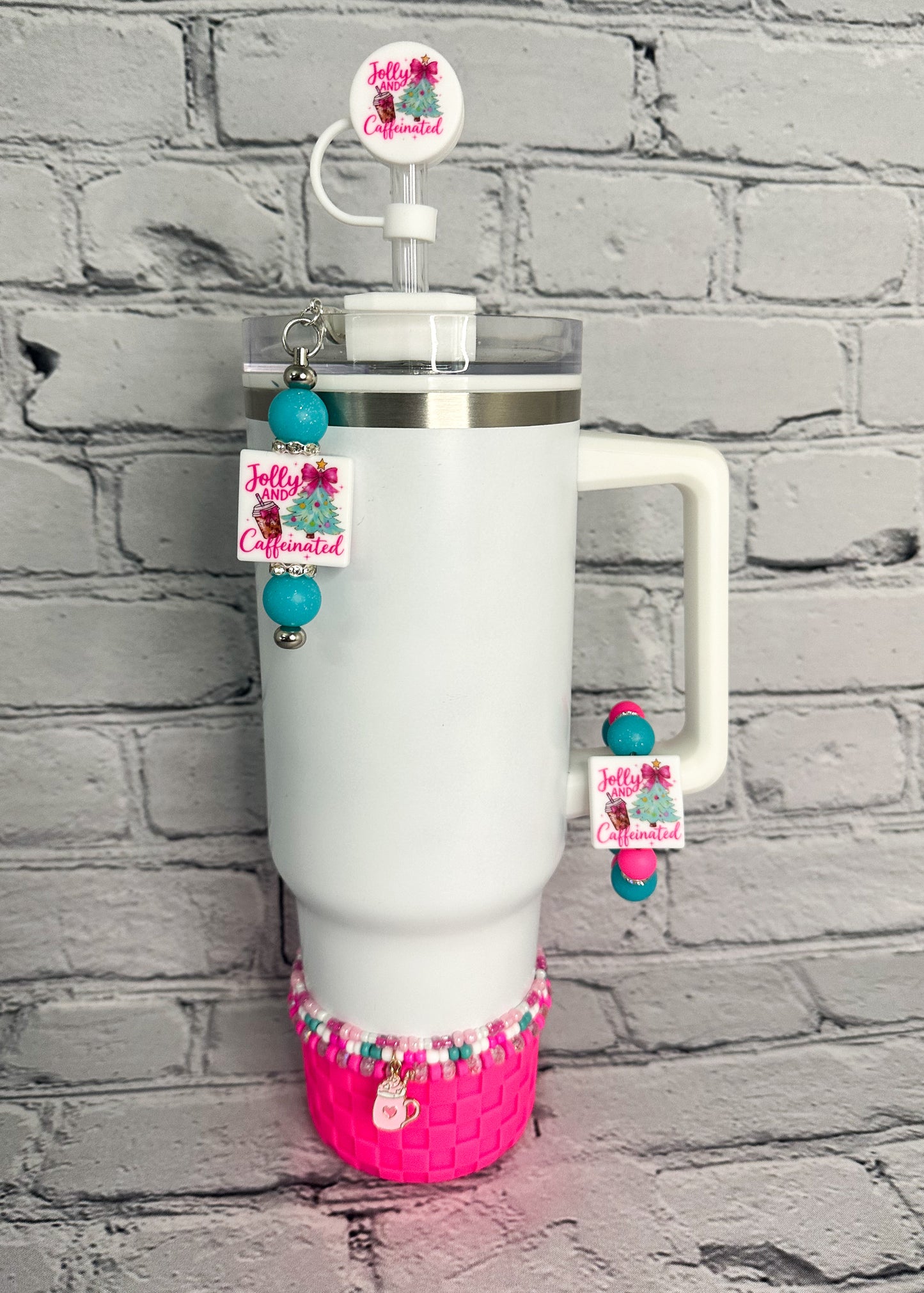 Jolly and Caffeinated | Christmas Tumbler Accessories