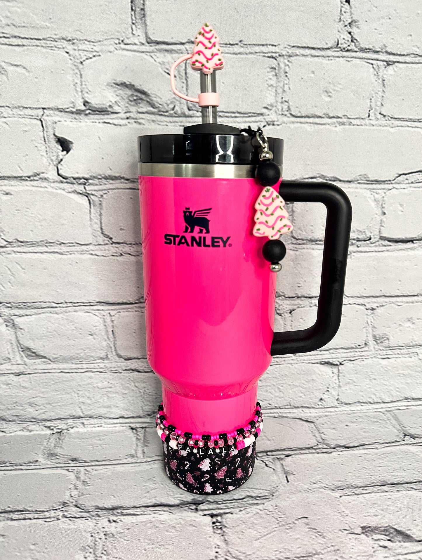 Pink Christmas Tree | Tumbler Accessories