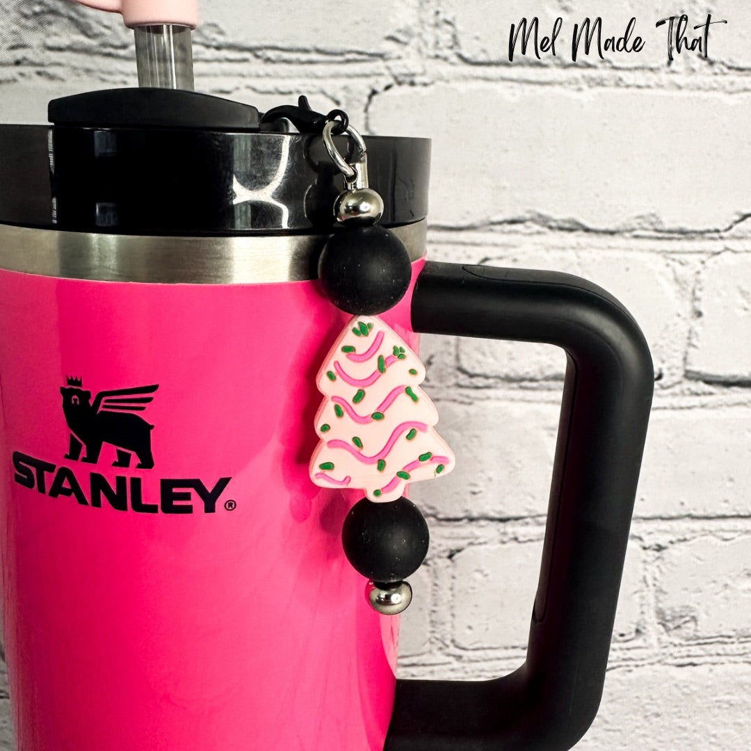 Pink Christmas Tree | Tumbler Accessories