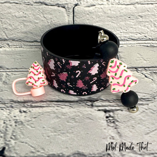 Pink Christmas Tree | Tumbler Accessories