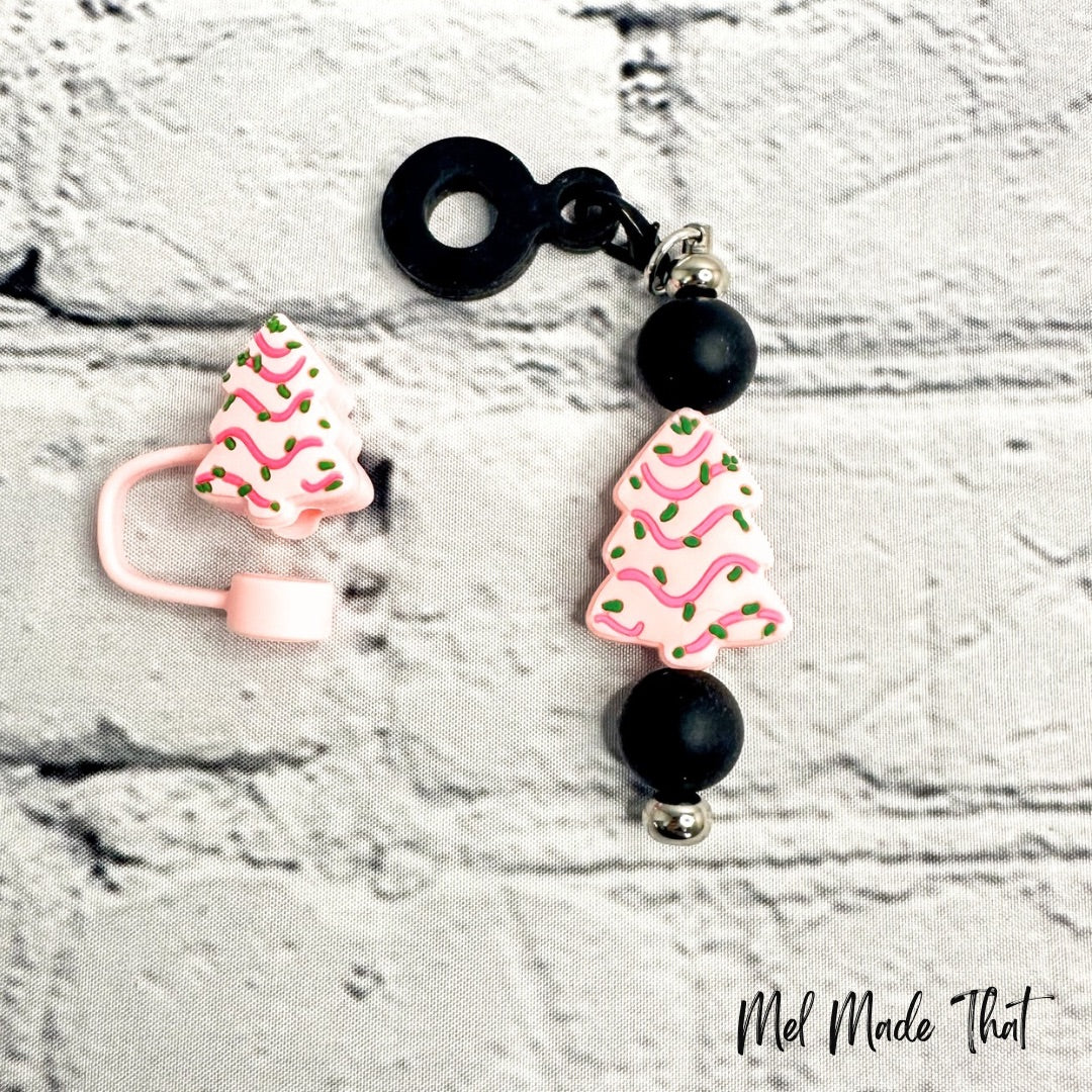 Pink Christmas Tree | Tumbler Accessories