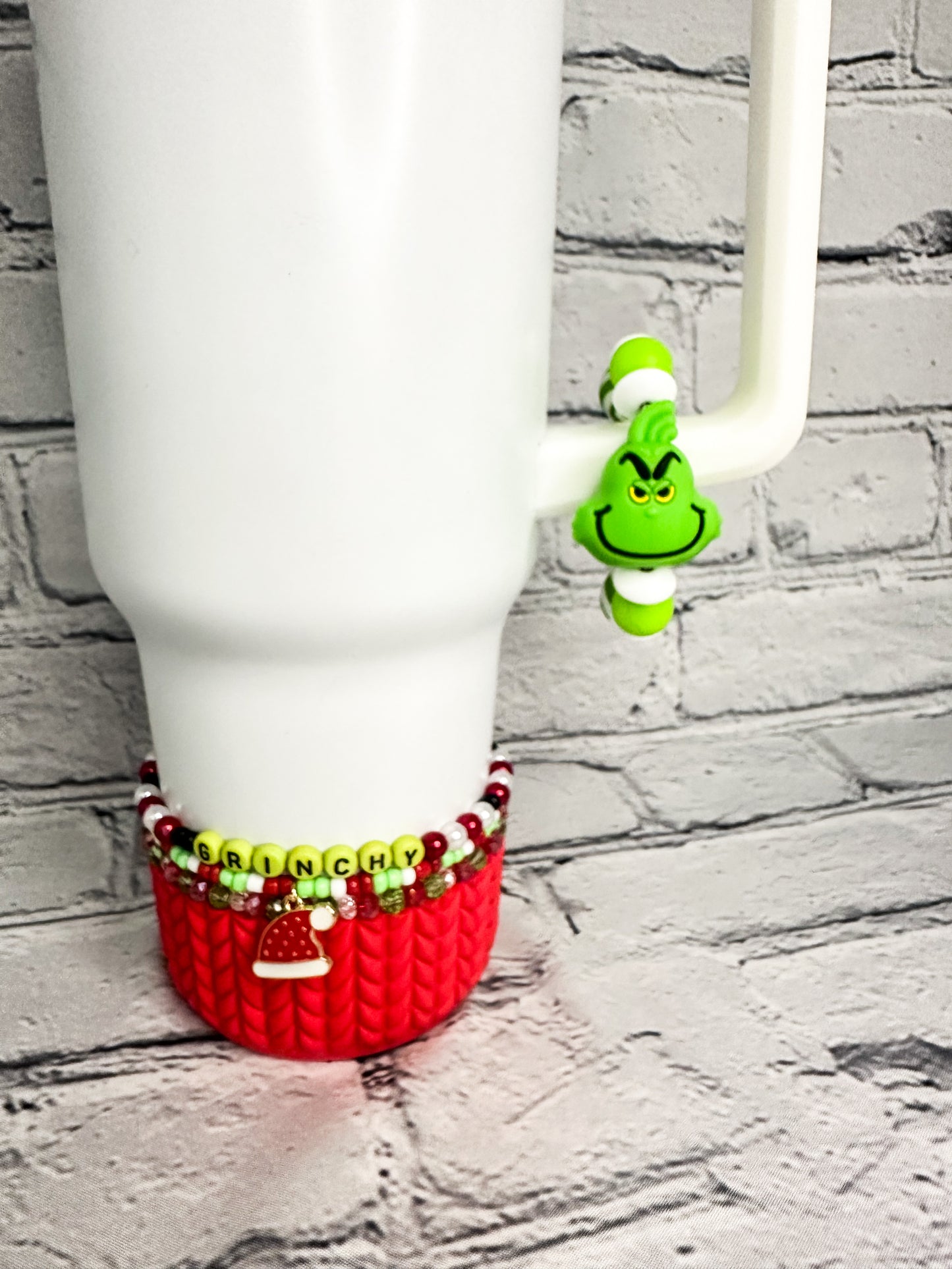 Grinch Face -  Cup Charm