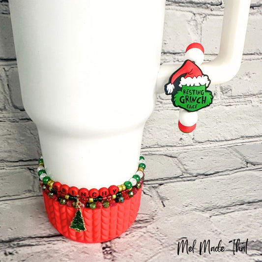 Resting Grinch Face - Cup Charm