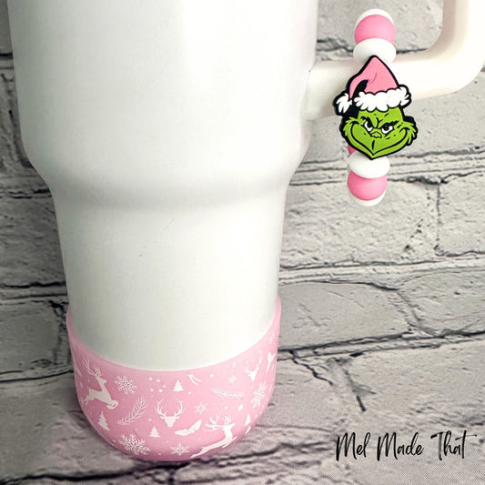 Grinch Pink Hat -  Cup Charm