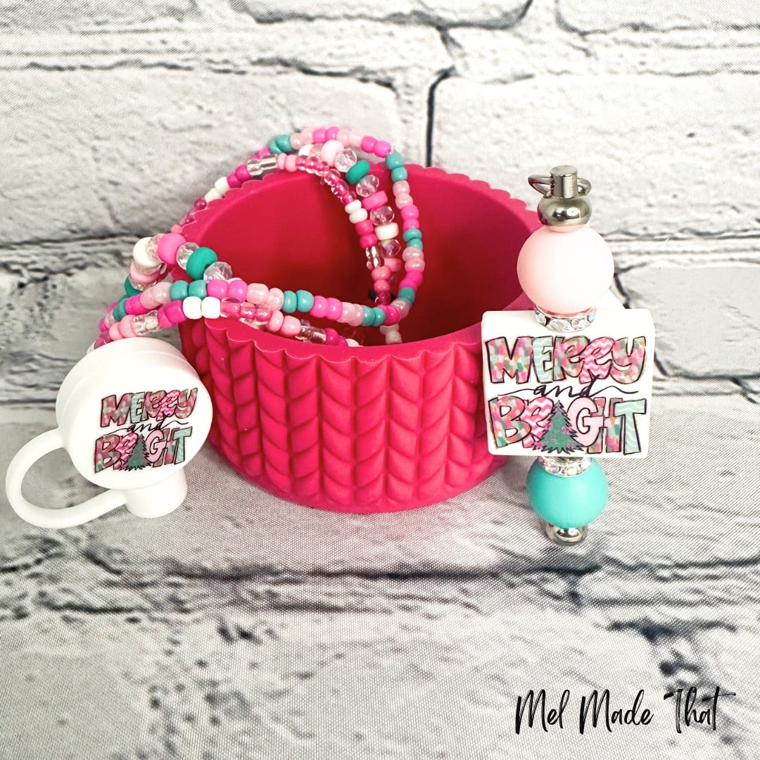 Merry & Bright | Christmas Tumbler Accessories