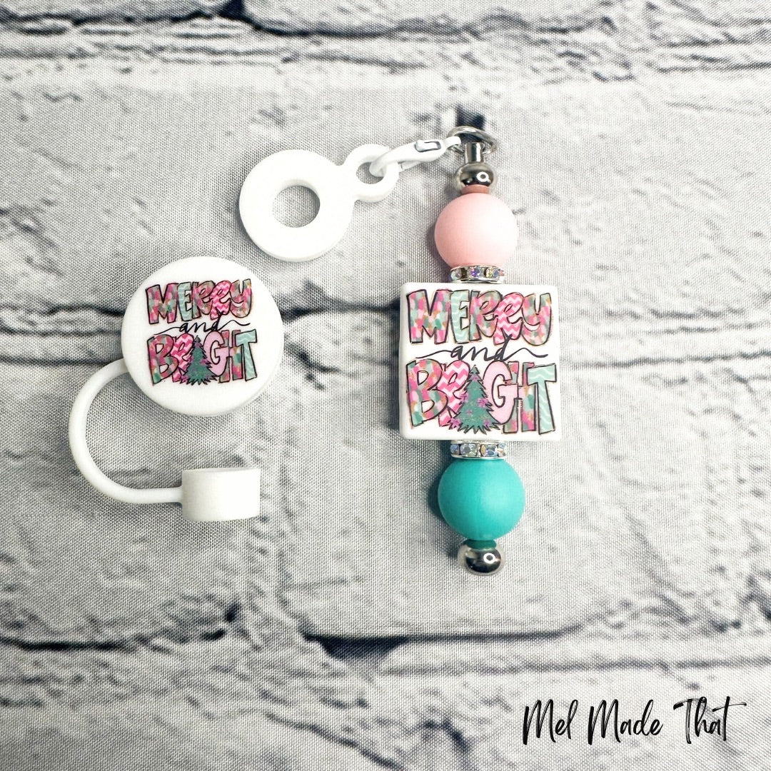 Merry & Bright | Christmas Tumbler Accessories
