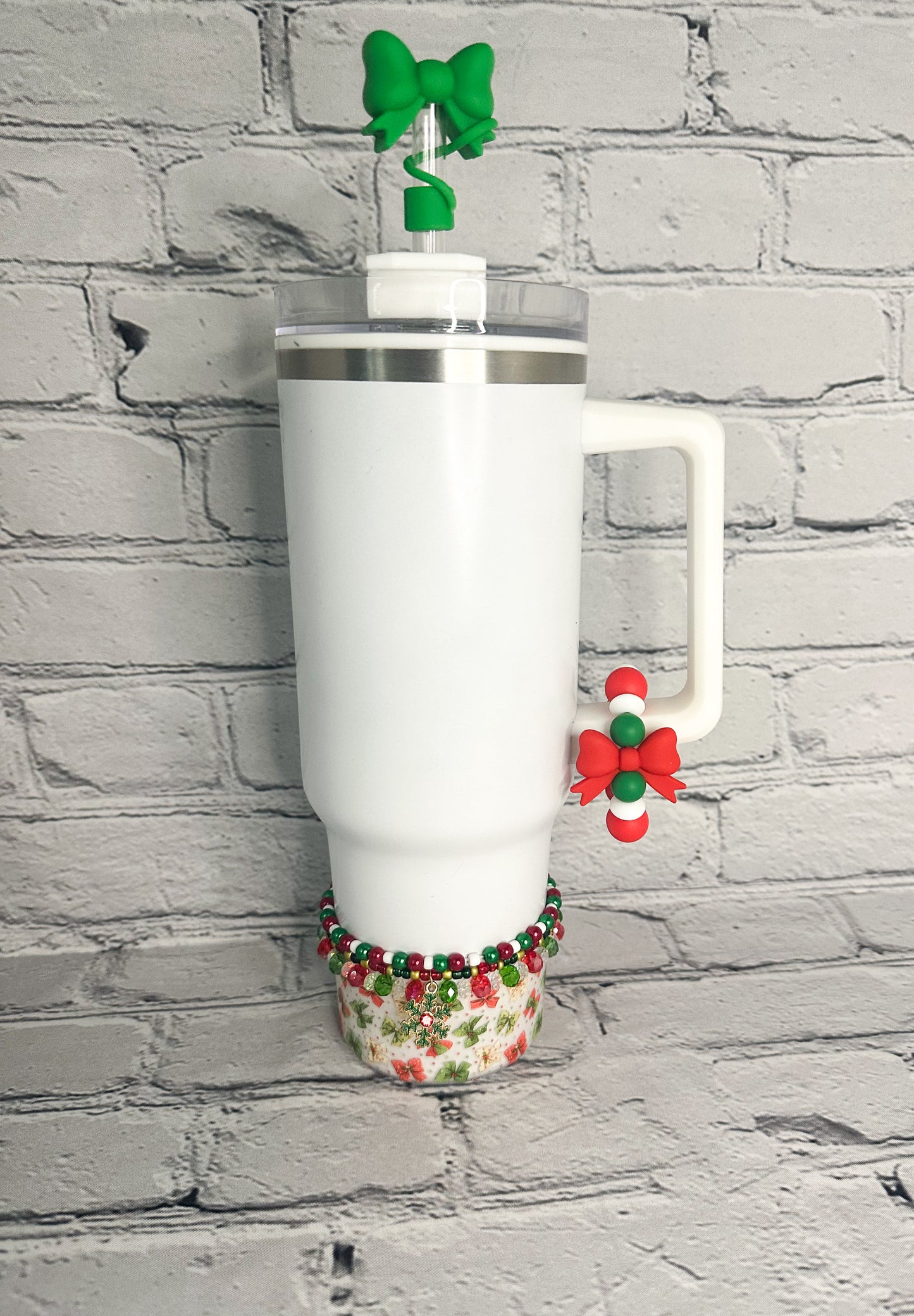 Christmas Bows Tumbler Accessories