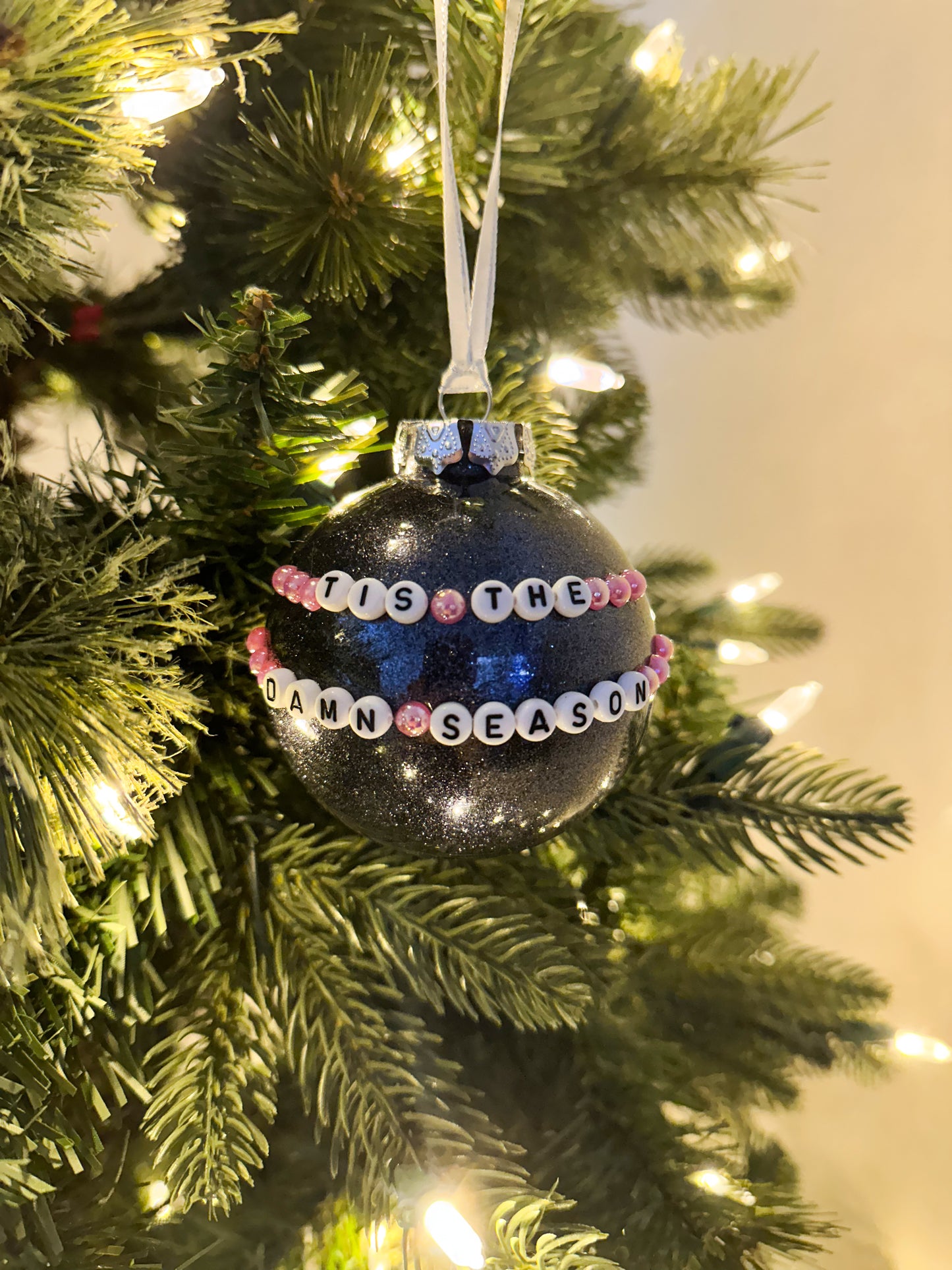 Glitter Ornament - Midnight Blue Tis The Damn Season
