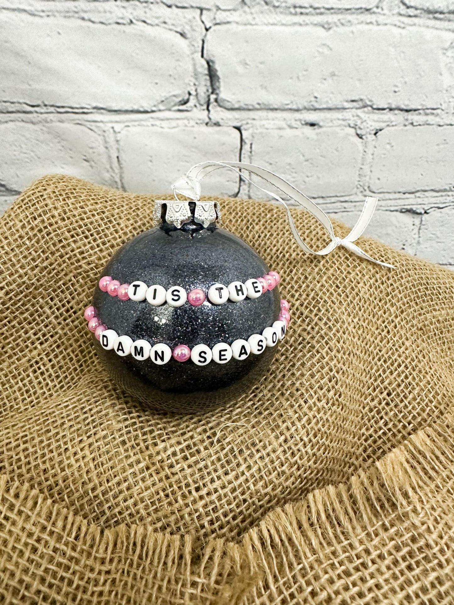 Glitter Ornament - Midnight Blue Tis The Damn Season