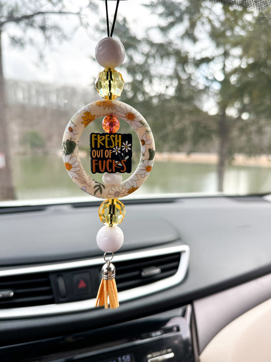 Fresh Out of Fs - CAR CHARM {for Rearview Mirror}