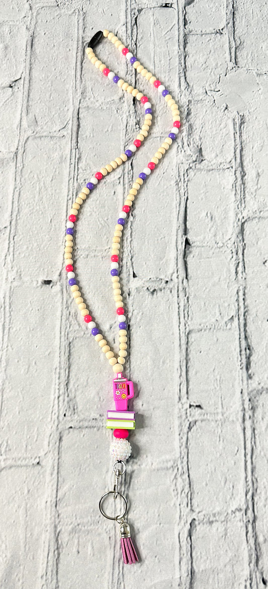 Teacher Pink Cup - Lanyard
