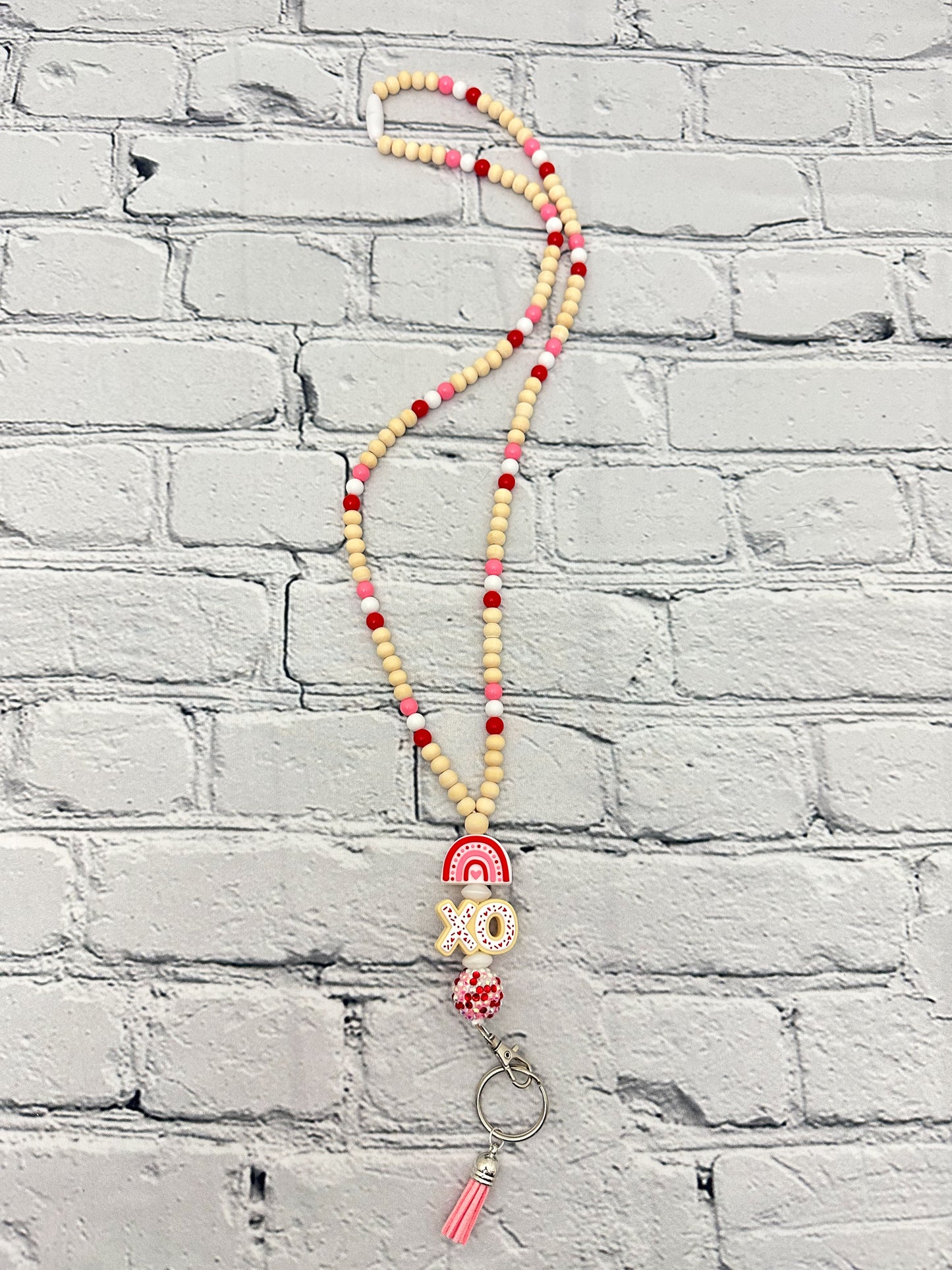 Valentine's XO (White) Cookie - Lanyard