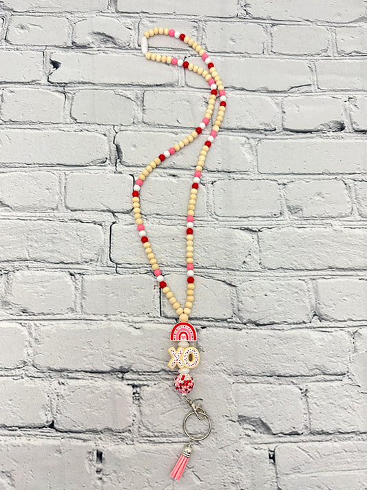 Valentine's XO (White) Cookie - Lanyard
