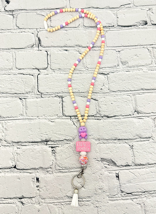 Valentine's Purple Monster - Lanyard