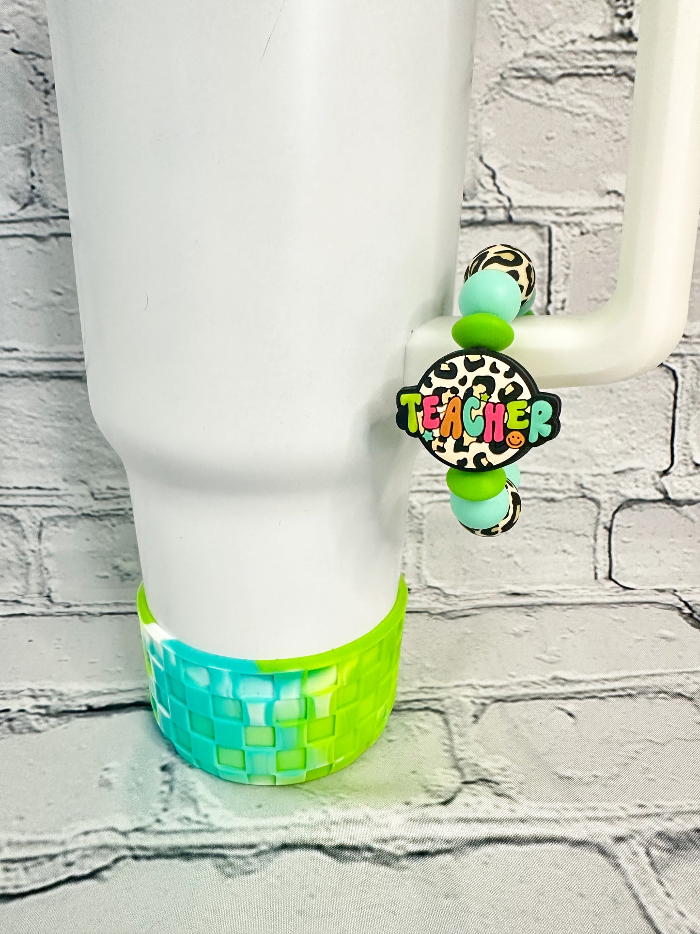 Leopard Print Teacher - Cup Charm
