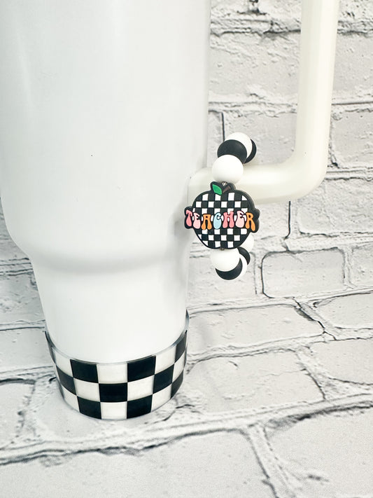 Checkered Teacher - Cup Charm