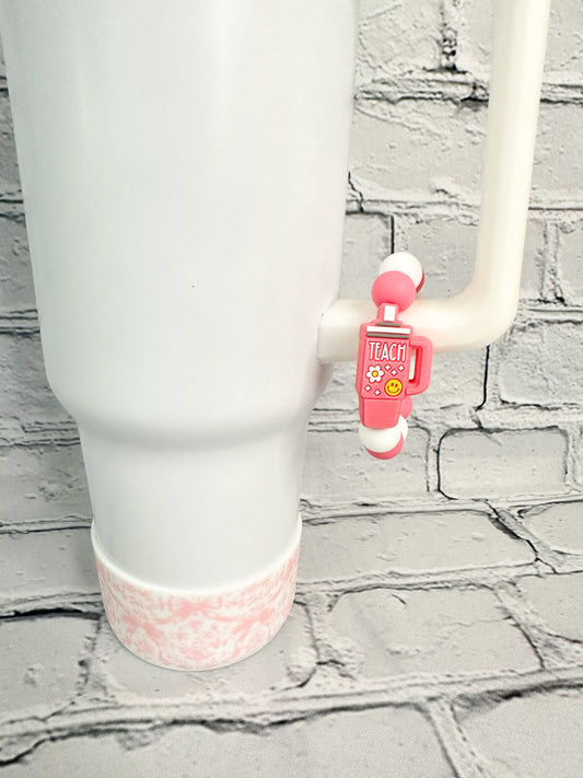 Pink Teacher Cup - Cup Charm