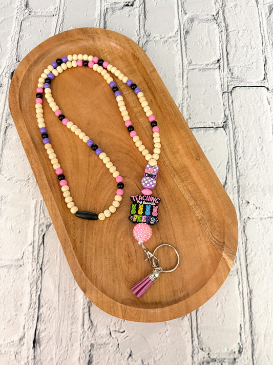 Easter - Purple Checkered Bunny - Lanyard