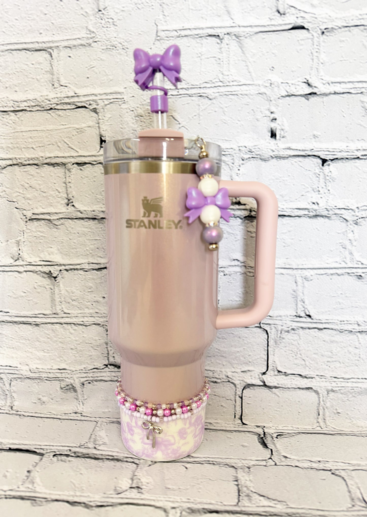 Purple Opal Coquette Bows - Tumbler Accessories