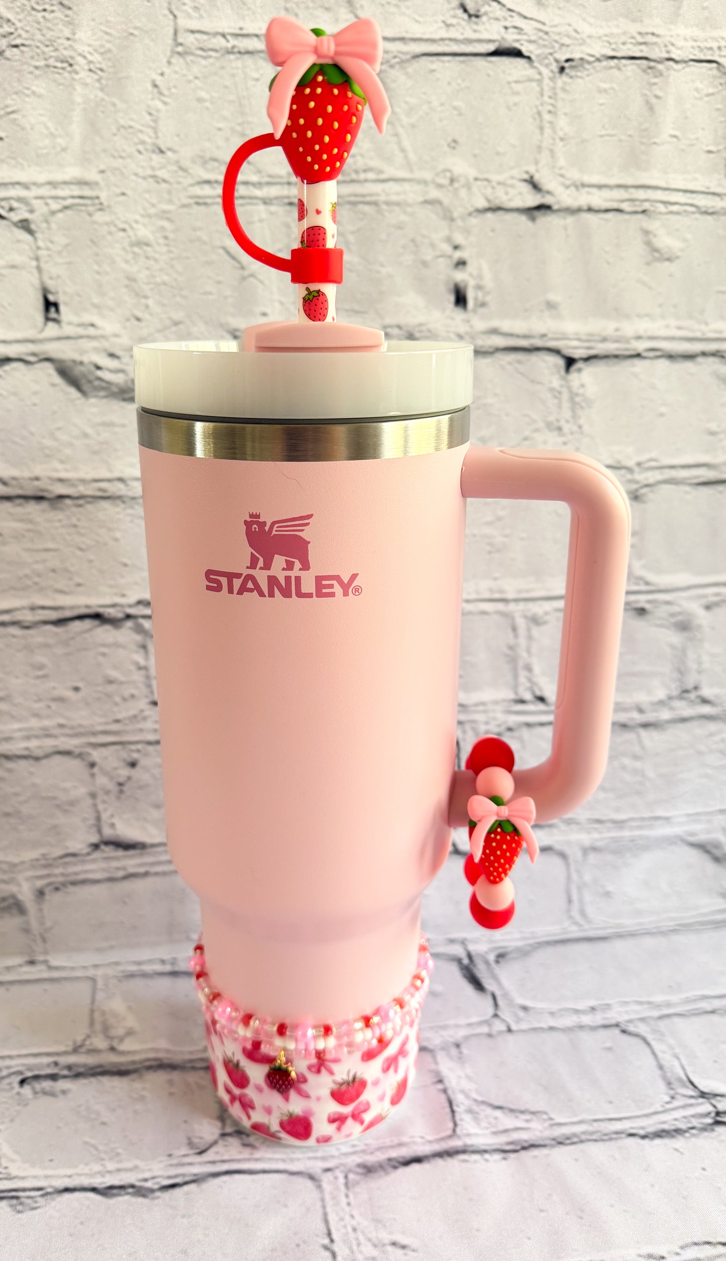 Strawberries & Bows - Tumbler Accessories