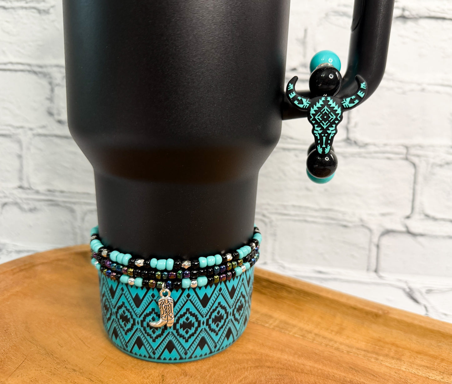 Turquoise Aztec Western - Tumbler Accessories