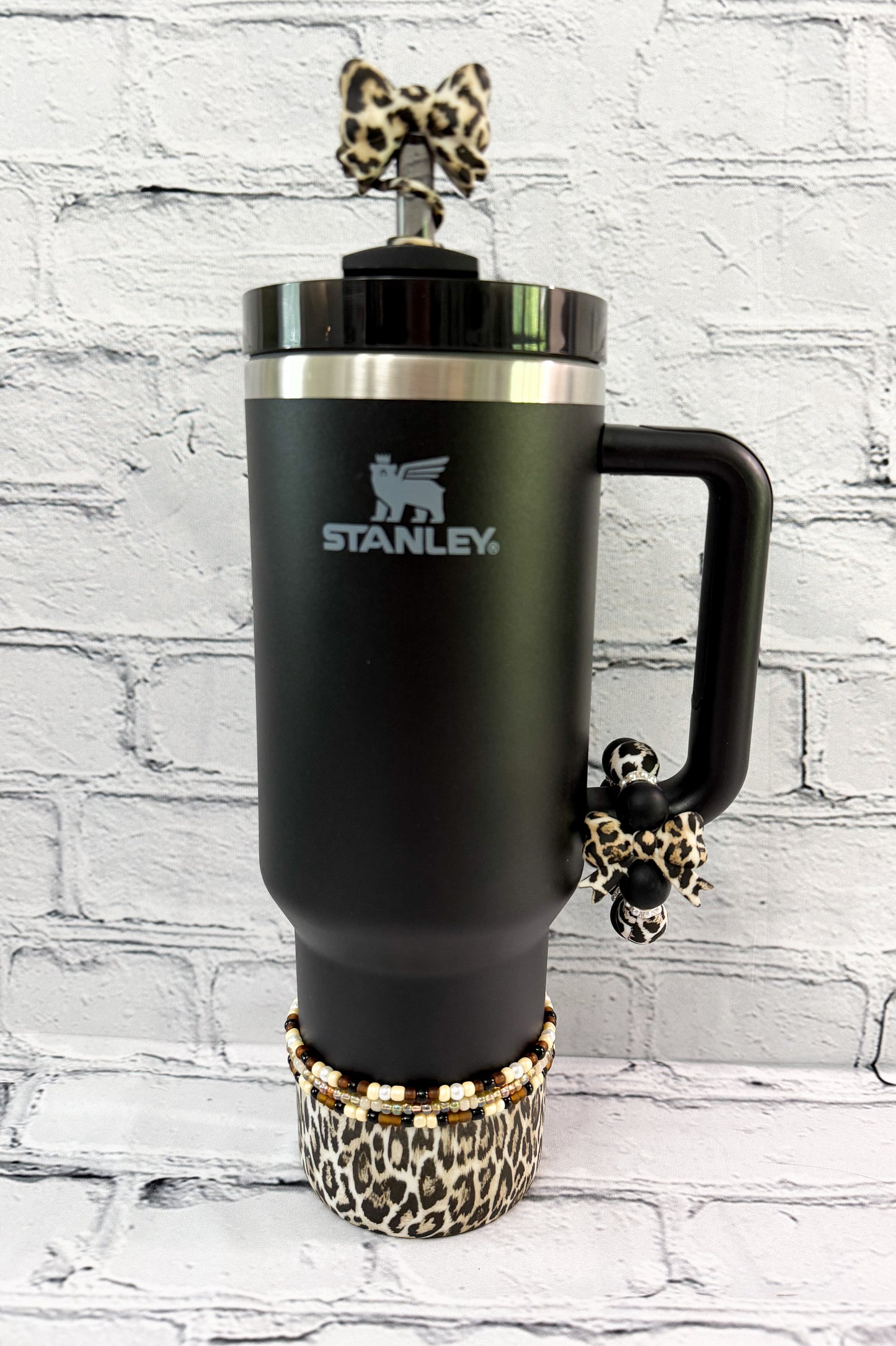 Leopard and Pearl - Tumbler Accessories