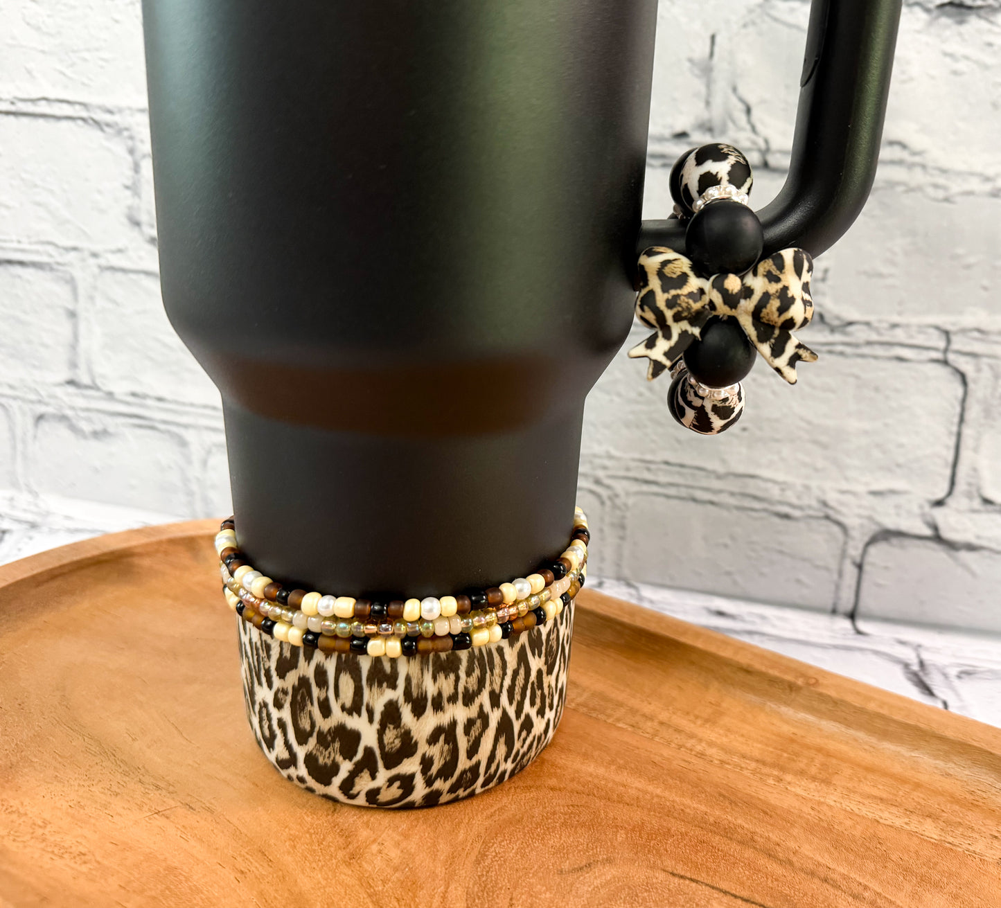 Leopard and Pearl - Tumbler Accessories