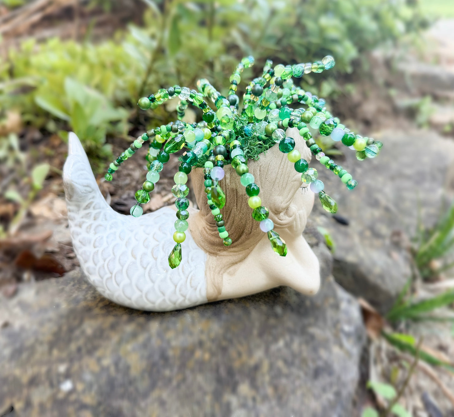 Mermaid - Beaded Plant