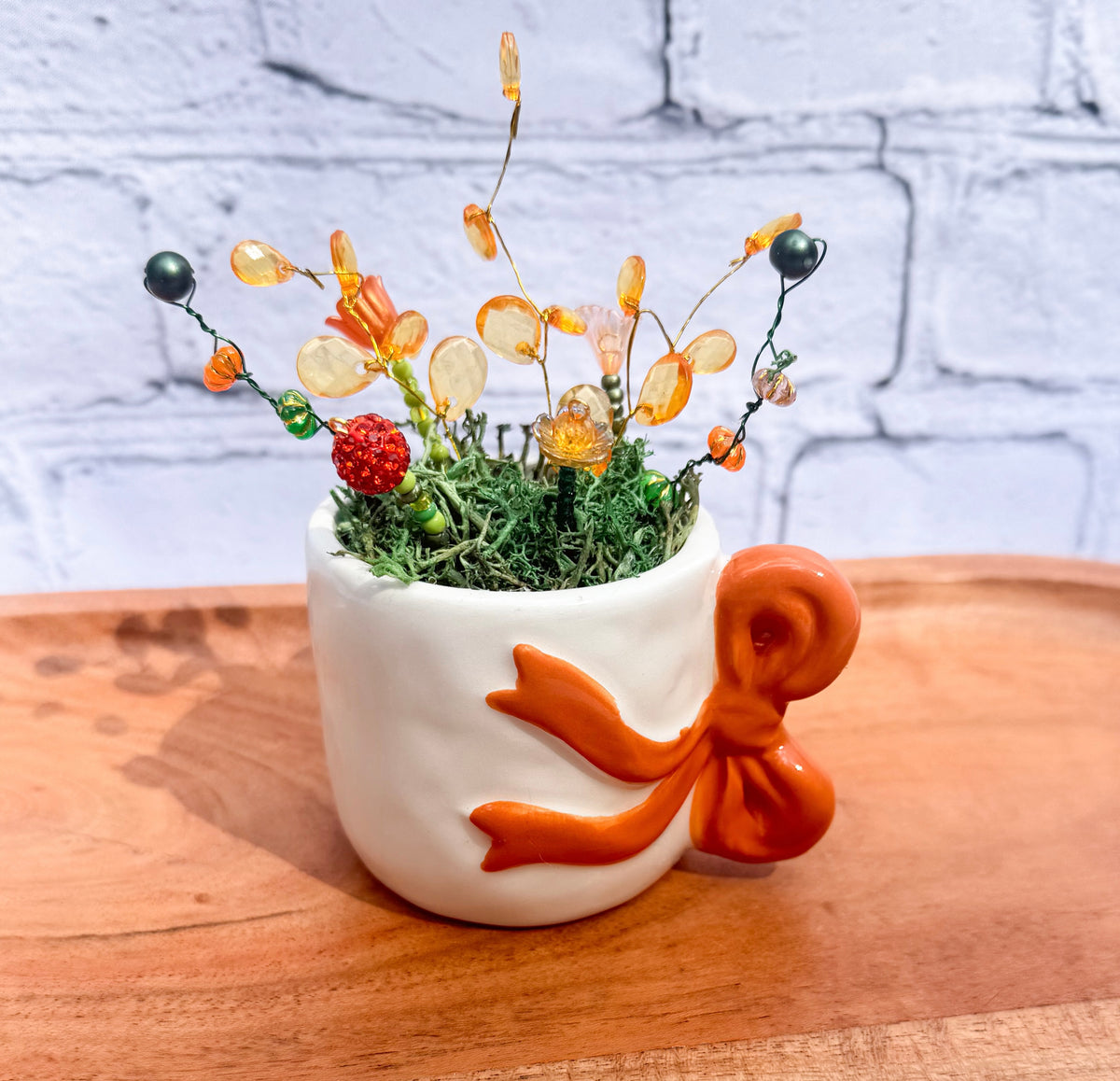 Mini Beaded Flower Arrangement | Fall Decor