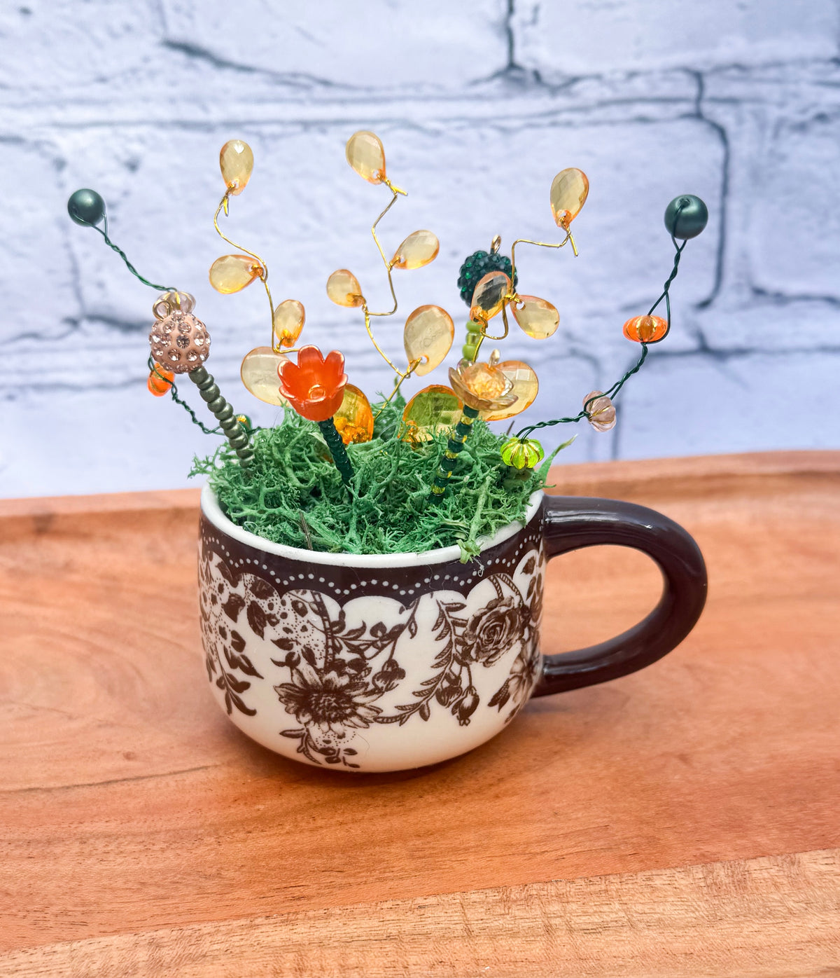 Mini Beaded Flower Arrangement | Fall Decor