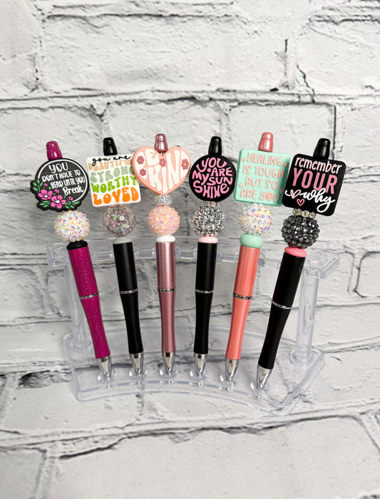 Beaded Pens - Motivational