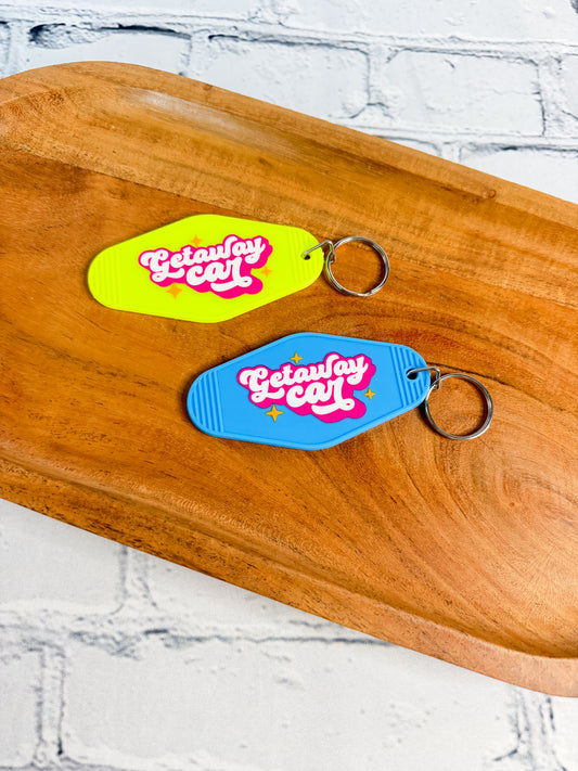 Retro/Vintage Motel Keychain - Getaway Car