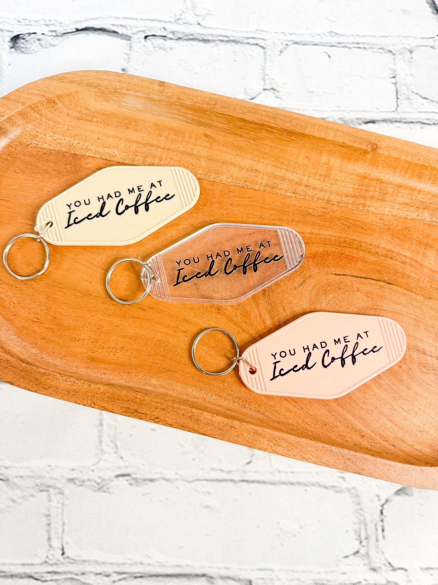 Retro/Vintage Motel Keychain - Coffee & Books