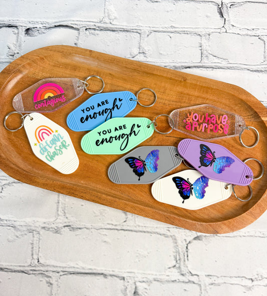 Retro/Vintage Motel Keychain - Motivational